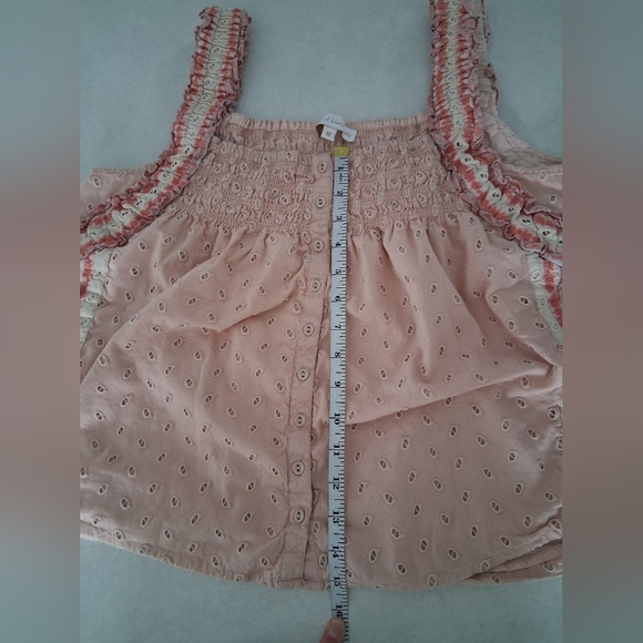 House Of Harlow 1960/ Peach Sleeveless Babydoll Top/ Cotton/ Size US M - Picture 9 of 14